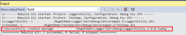 Nuget Package Creation on Build