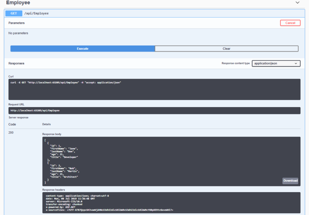 Swagger Specification - API Test