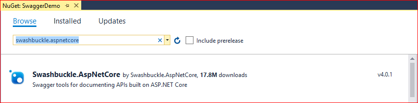 Swagger Nuget Packages