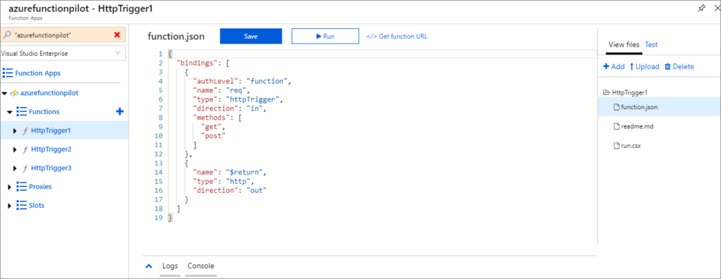 function.json - Configuration