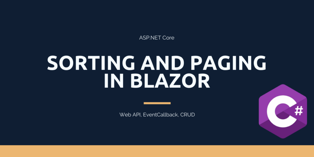 Sorting and Paging in Blazor using EF Core